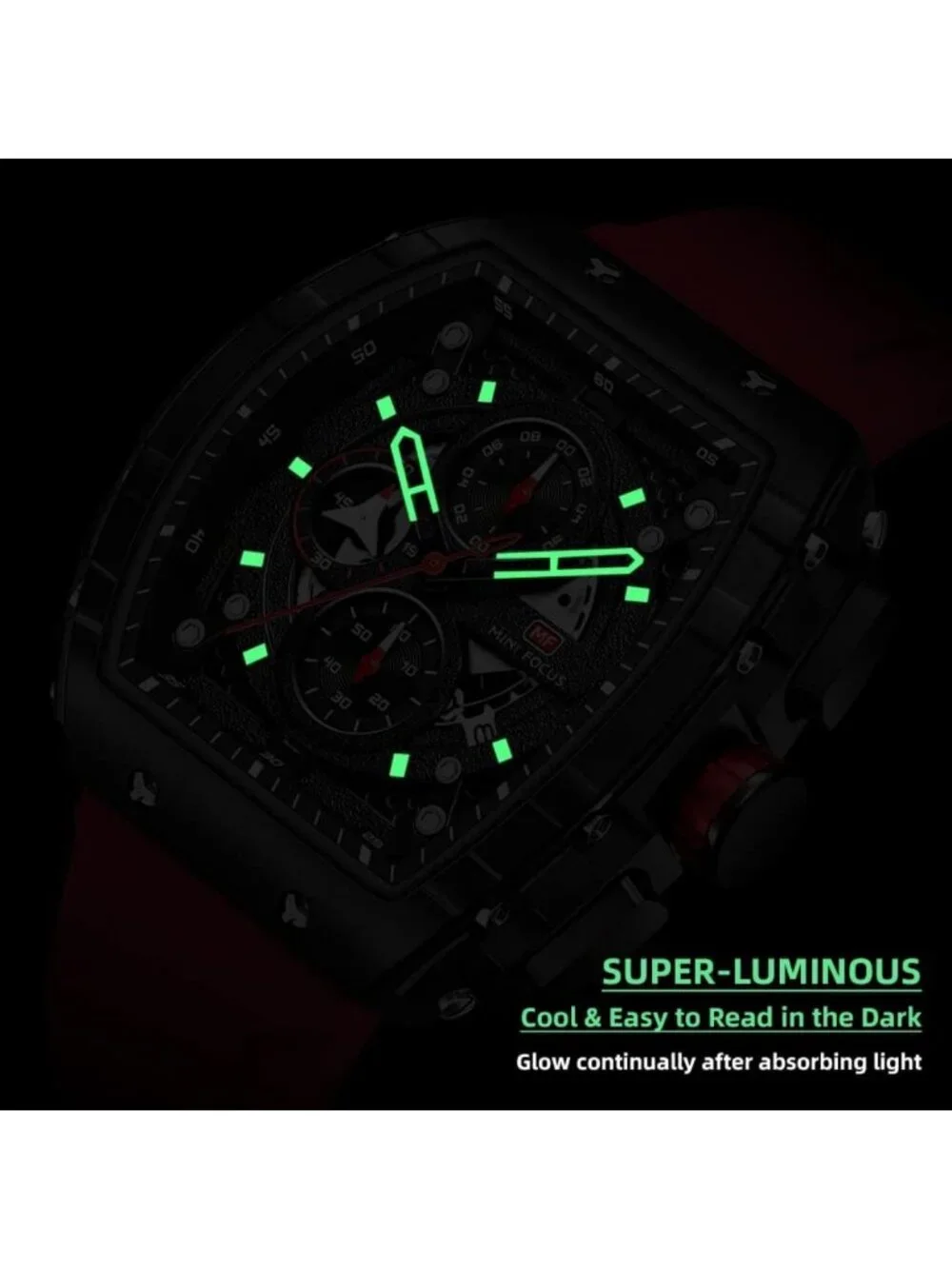 Stylish Men's Sports Wrist Watch with Silicone Band - Fashionable & Durable